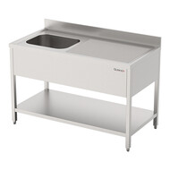 Spoeltafel – 120cm – roestvrijstaal (430)