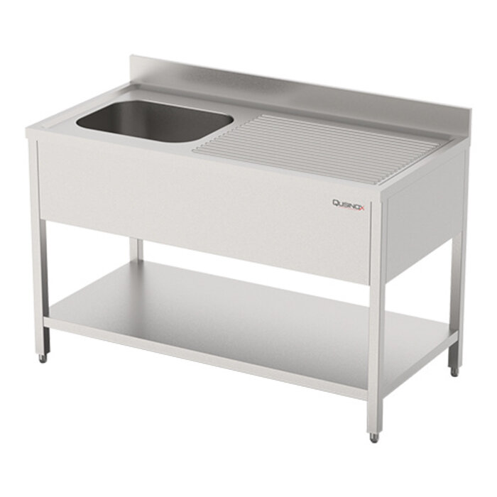Qusinox Spoeltafel – 120cm – roestvrijstaal (430)
