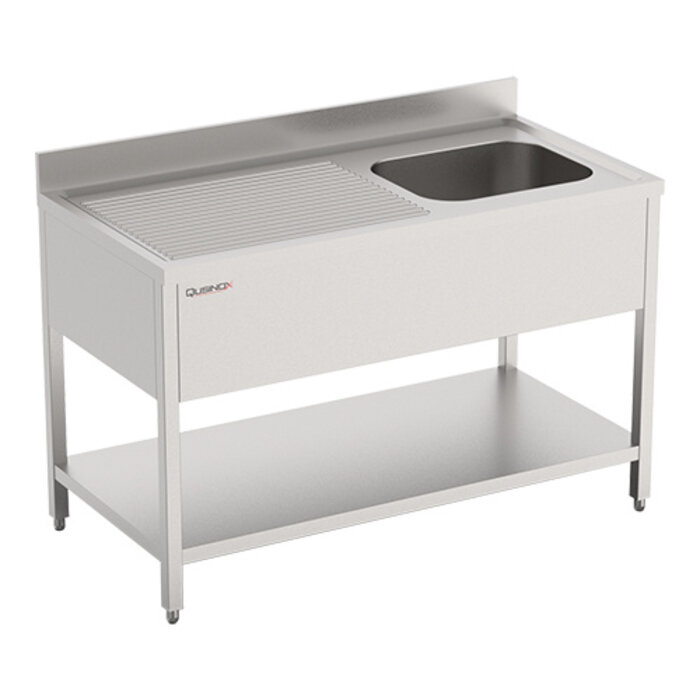 Qusinox Spoeltafel – 120cm – roestvrijstaal (430)