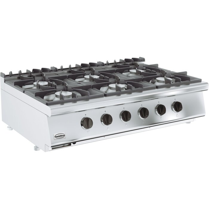Combisteel Base 700 gaskooktafel 6 branders. tafelmodel
