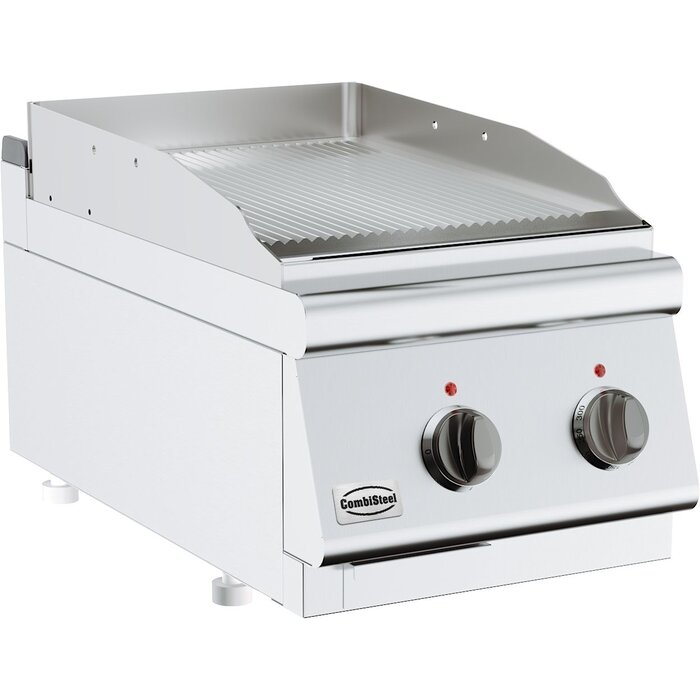 Combisteel Base 700 bakplaat elek. geribd enk tafelmodel