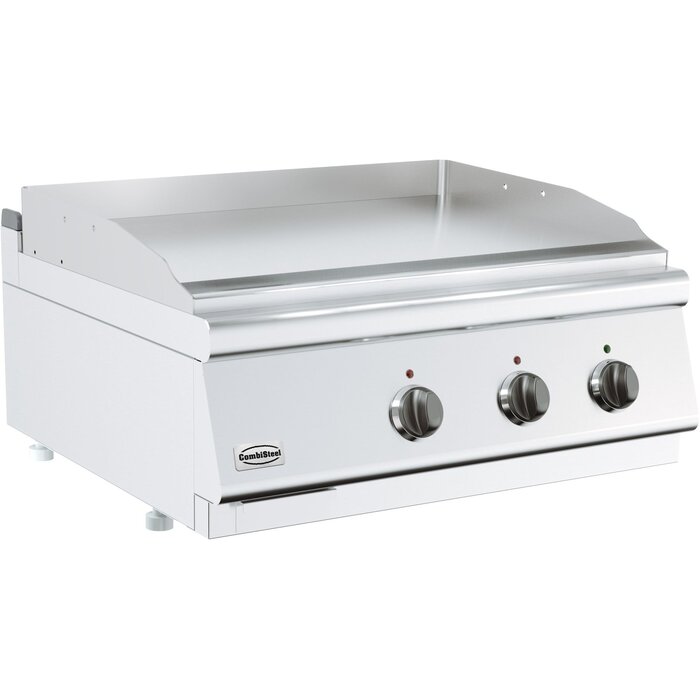 Combisteel Base 700 bakplaat elek. chroom dubbel tafelmodel