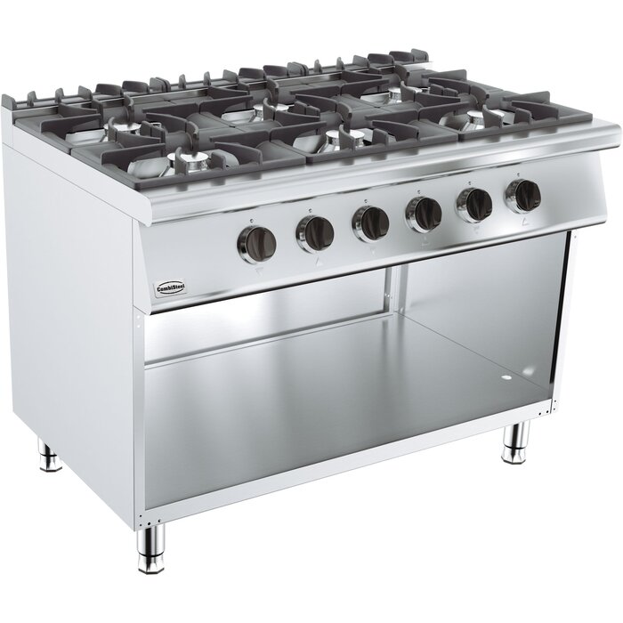 Combisteel Base 700 gaskooktafel 6 branders.