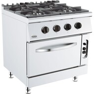 Base 700 gasfornuis 4 branders. met gasoven