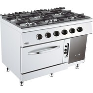 Base 700 gasfornuis 6 branders. met gasoven