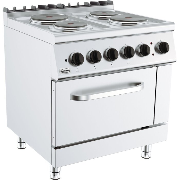Combisteel Base 700 kooktafel elektrisch 4 pl. elektrisch oven