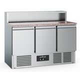 PIZZAWERKBANK 3 DEURS 8x1/6GN PAN