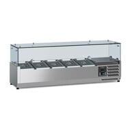 GEKOELDE OPZETVITRINE 1/4 GN x 5