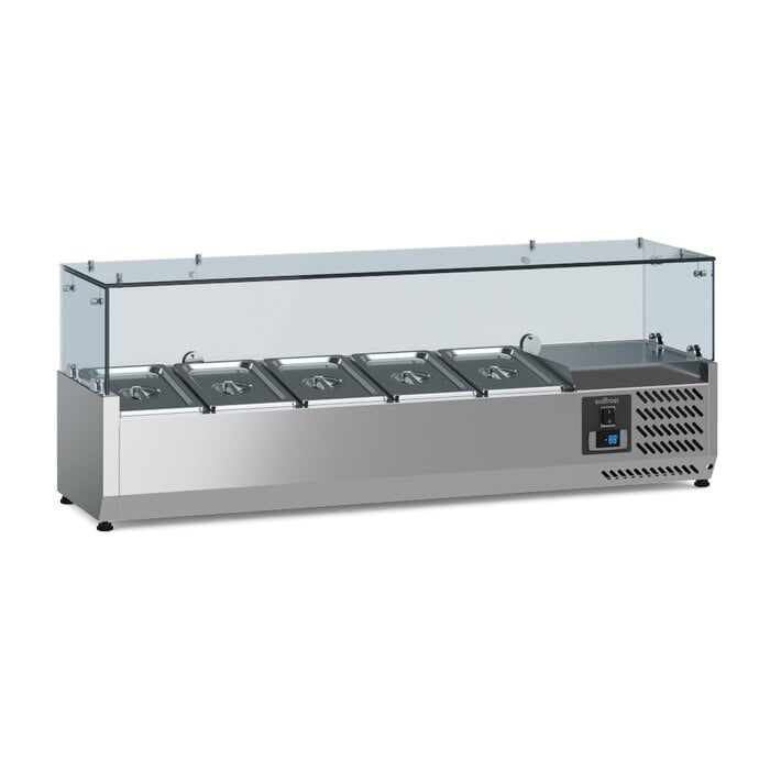 Combisteel GEKOELDE OPZETVITRINE 1/4 GN x 5