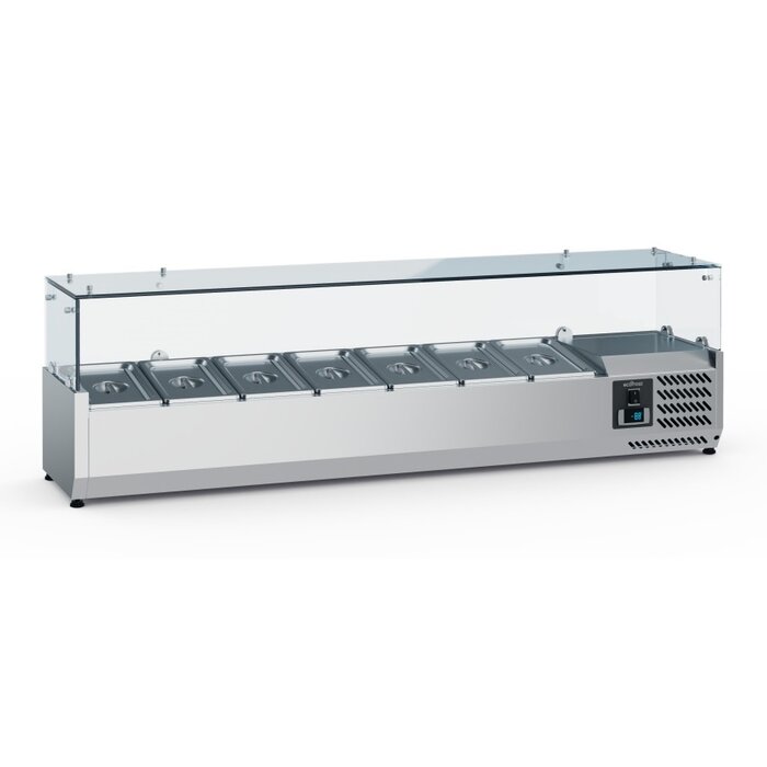 Combisteel GEKOELDE OPZETVITRINE 1/3 GN x 7