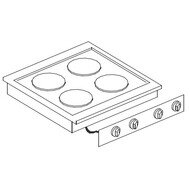 elektrisch kookunit 4 pl.