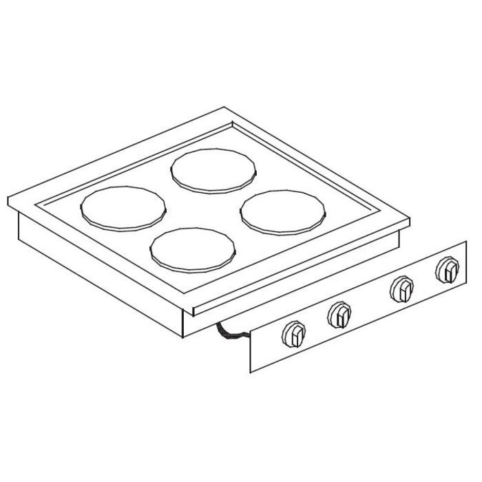 Combisteel elektrisch kookunit 4 pl.