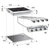 Combisteel Keramische kookunit 4 zones
