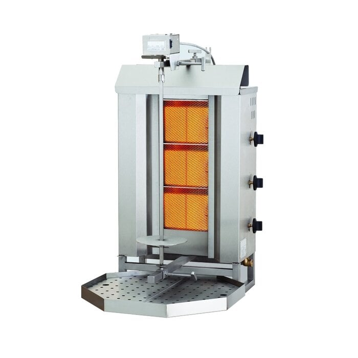 Combisteel Gyros grill gas motor boven 3 hittezones
