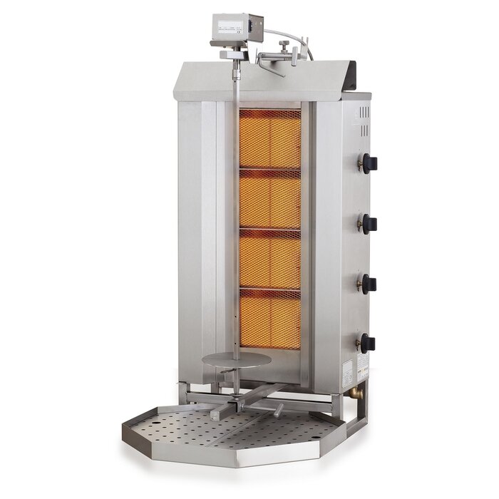 Combisteel Gyros grill gas motor boven 4 hittezones