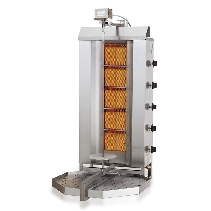Combisteel Gyros grill gas motor boven 5 hittezones