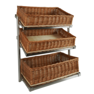 Broodmanden etagere 3 hoog breed incl. manden