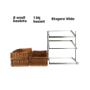 Combisteel Broodmanden etagere 3 hoog breed incl. manden