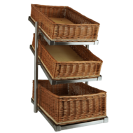 Broodmanden etagere 3 hoog smal incl. manden