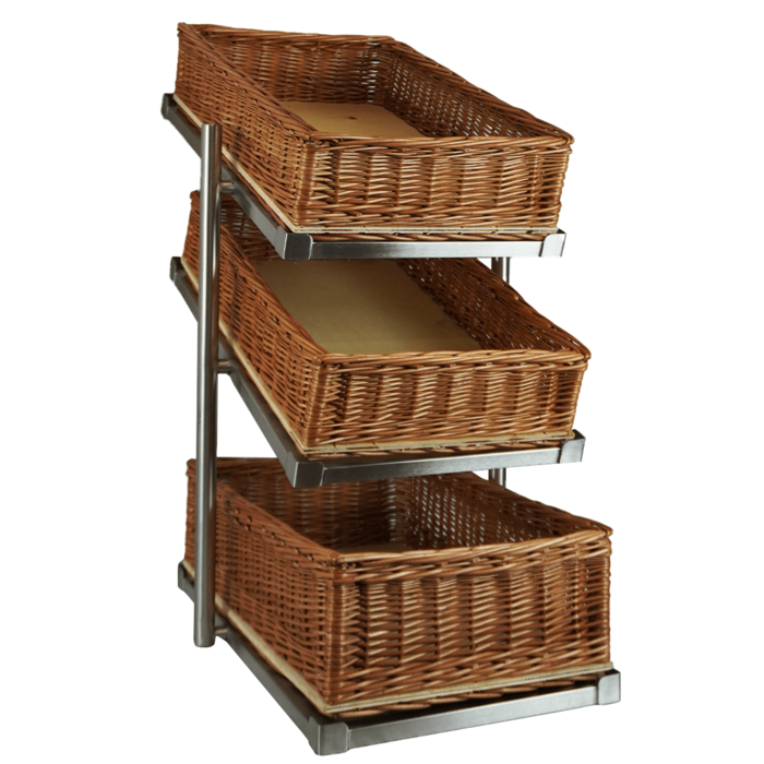 Combisteel Broodmanden etagere 3 hoog smal incl. manden