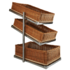 Combisteel Broodmanden etagere 3 hoog smal incl. manden
