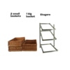 Combisteel Broodmanden etagere 3 hoog smal incl. manden