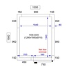Combisteel Koel/vriescel 1200x1500x2010