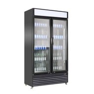 Koelkast 2 glasdeuren bez-780 gd zwart