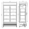 Combisteel Koelkast schuif glasdeuren bez-750 sl