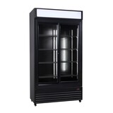 Koelkast schuif glasdeuren bez-780 sl zwart