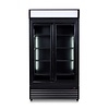Combisteel Koelkast schuif glasdeuren bez-780 sl zwart