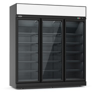 Koelkast 3 glasdeuren zwart ins-1530r bl