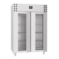 Koelkast RVS glasdeur mono block 1400 ltr