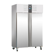Vrieskast RVS+alu 1200 ltr statisch