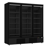 VRIESKAST 3 GLASDEUREN ZWART JDE-1530F BL **Let op, er is sprake van een hogere inschakelstroom waardoor een automaat met C karakteristiek noodzakelijk is.**