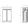 Combisteel VRIESKAST 2 GLASDEUREN ZWART INS-1000F BL **Let op, er is sprake van een hogere inschakelstroom waardoor een automaat met C karakteristiek noodzakelijk is.**