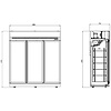 Combisteel VRIESKAST 3 GLASDEUREN INS-1530F **Let op, er is sprake van een hogere inschakelstroom waardoor een automaat met C karakteristiek noodzakelijk is.**