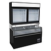 Combisteel Wandvrieskast zwart 2 glasdeuren