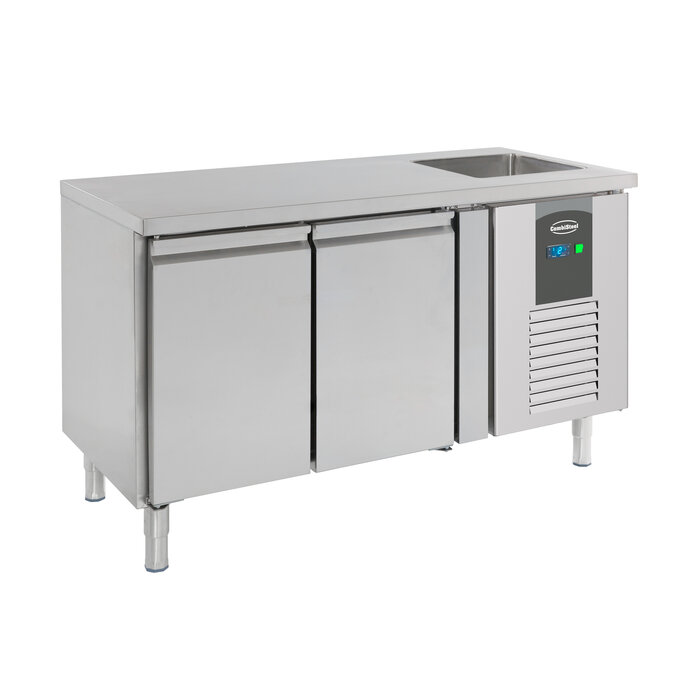 Combisteel 700 koelwerkbank spoelbak 2 deuren
