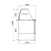 Combisteel Gekoelde saladette glasopstand 3 drs – art. 7950.0405