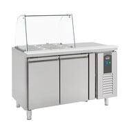 Koelwerkbank glasopstand 2 deuren