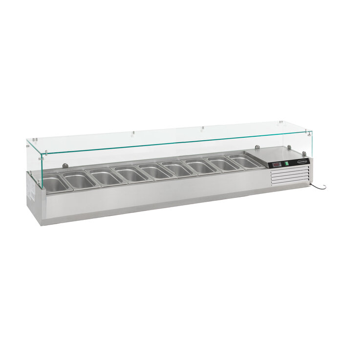 Combisteel GEKOELDE OPZETVITRINE 1/3 GN x 9 – art. 7450.0023