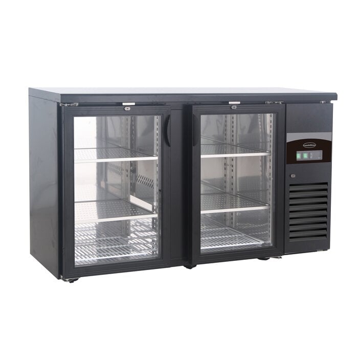 Combisteel Barkoeler zwart 2 glasdeuren – art. 7450.0335