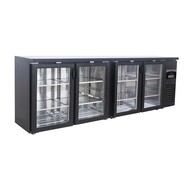 Barkoeler zwart 4 glasdeuren – art. 7450.0345