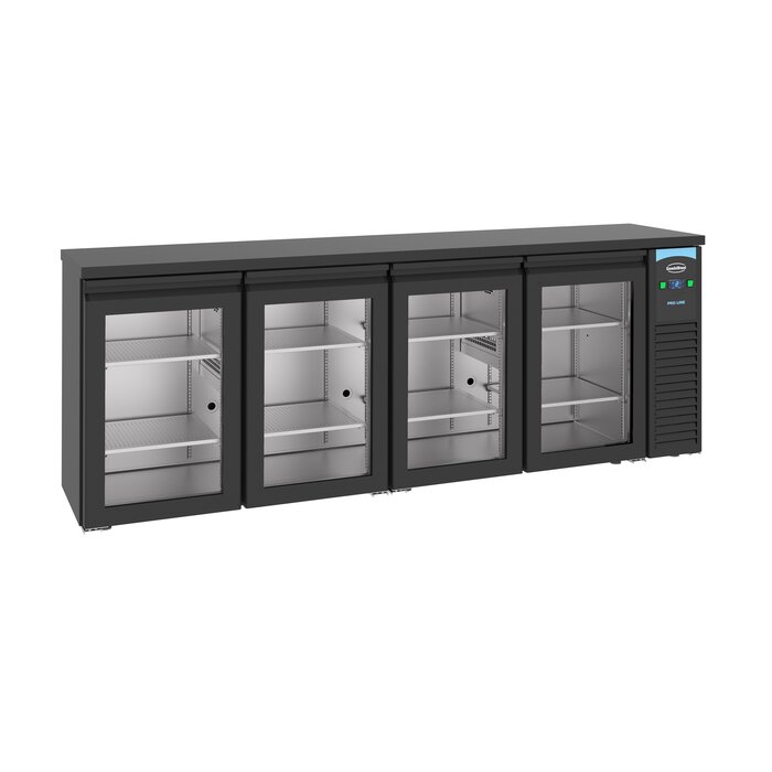 Combisteel Barkoeler zwart 4 glasdeuren – art. 7489.5295