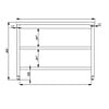 Combisteel 800 werktafel 2 schappen 700