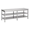 Combisteel 800 werktafel 2 schappen 2800