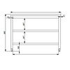 Combisteel 800 werktafel 2 schappen 2800