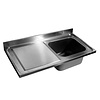 Combisteel 600 spoeltafelblad 1 rechts 1200