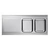Combisteel 700 spoeltafelblad 2 rechts 1600